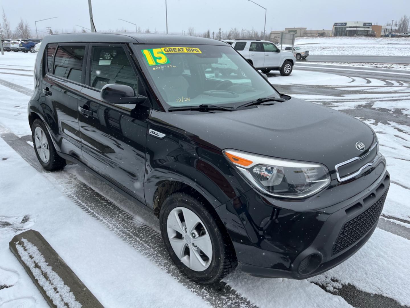 2015 Black /Black Kia Soul (KNDJN2A21F7) , located at 1960 Industrial Drive, Wasilla, 99654, (907) 274-2277, 61.573475, -149.400146 - Photo#5